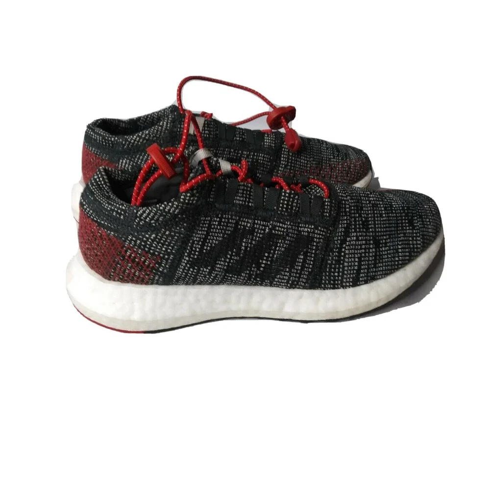 adidas Pureboost Go Shoes Boys Size 6 Sneakers Carbon Power Red B43505